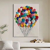 voordelige Olieverfschilderijen-kleurrijke abstracte ballon olieverf handgeschilderde ballon olieverfschilderijen abstracte kunst schilderij muur kunst moderne canvas kunst schilderij voor woonkamer slaapkamer hotel bar
