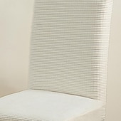 baratos Capa de cadeira-capa de cadeira de jantar resistente à água tecido de lã polar para capa de cadeira de sala de jantar capas elásticas capas de assento de cadeira