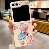 Недорогие Чехлы для Samsung-телефон Кейс для Назначение SSamsung Galaxy Z-флип 6 Z Flip 5 Кейс на заднюю панель Ультратонкий Защита от удара 3D в мультяшном стиле ТПУ
