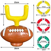 cheap Beach &amp; Outdoor Toys-Inflatable Ring Toss Game Set Target Toss Floating Swimming Ring Toss Includes Inflatable Cactus,4 Color Rings for Fiesta Party Accessories Hawaiian Pool Beach Party Decoration Supplies