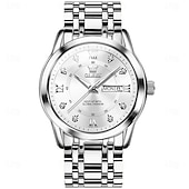 levne Quartz hodinky-OLEVS Muži Křemenný Módní Obchodní Wristwatch Svítící Kalendář Datum týden VODĚODOLNÝ Ocel Hodinky