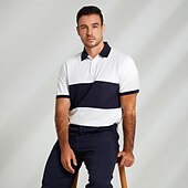 halpa Miesten Elite Polo-Miesten Polo Neulo poolo liiketoiminta Kausaliteetti Kauluskäänne Lyhythihainen Moderni Juhla Yhtenäinen väri Napit Kesä Valkoinen Polo