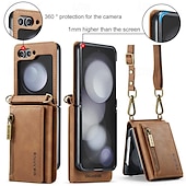economico Cover Samsung-telefono Custodia Per Samsung Galaxy Z Flip 7 Z Flip 5 Z Flip 4 Z Flip 3 Copertura Posteriore con Supporto Magnetico Cerniera Retrò TPU PC Pelle PU