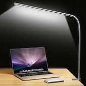 رخيصةأون مصابيح المكتب-مصباح مكتب LED مع مشبك، تشغيل يعمل بالطاقة USB، مصباح مكتب يعمل باللمس، مشبك قابل للتعديل، حديث معاصر لغرفة النوم/غرفة الدراسة/المكتب المعدني