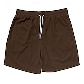 baratos Calções Estilo Casual-Homens Shorts de verão Shorts casuais Shorts de veludo cotelê Bolsos Com Cordão Cintura elástica Tecido Conforto Comprimento do joelho Ao ar livre Diário Moda Estilo Clássico Preto Amarelo