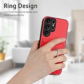 levne Pouzdra pro Samsung-telefon Carcasă Pro Samsung Galaxy S24 Ultra Plus S23 Ultra Plus S22 Plus Ultra A55 A35 A25 A15 5G A54 A34 A14 A53 A33 A23 A13 S25 Ultra Zadní kryt Držák na prsteny s Lanyardem Slot pro kartu Retro