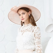 abordables Fascinateurs &amp; Chapeaux-Élégant Rétro Vintage Derby accessoire Chapeau Chapeau d'église Dame Noble Déguisement Femmes Saint-Valentin Derby Fête de mariage Foulard Adulte Chapeau Printemps &amp; Été