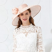 abordables Fascinateurs &amp; Chapeaux-Élégant Rétro Vintage Derby accessoire Chapeau Chapeau d'église Dame Noble Déguisement Femmes Saint-Valentin Derby Fête de mariage Foulard Adulte Chapeau Printemps &amp; Été