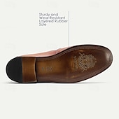 economico Mocassini in pelle premium-Per uomo Mocassini e Slip-Ons Scarpe bianche Mocassini di vestito Di pelle Pelle bovina pieno fiore italiana Comodo Antiscivolo Mocassino Marrone