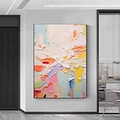 preiswerte Abstrakte Gemälde-buntes Messergemälde großes handgemachtes buntes abstraktes Gemälde strukturiertes abstraktes Gemälde handgemalte abstrakte Kunst buntes Gemälde große Leinwandkunst moderne Kunst Malerei