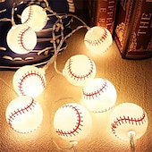 economico Striscie luci a batteria-luci della stringa di calcio luci della stringa della palla di sport euro cup usb o funzionamento a batteria 1.5m 3m 6m lucine mix baseball basket calcio calcio luci a led