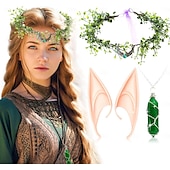 economico Accessori e altro-Floreale Medievale Rinascimento Copricapo Collana Orecchie Fiera del Ren Fata Elfico Per donna Fantasia Halloween Carnevale Mascherata Festa / Sera Adulti Altri Accessori