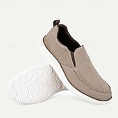 levne Pánské nazouváky a mokasíny-pánské ležérní slip-on plátěné mokasíny – lehké a prodyšné vycházkové boty