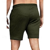 preiswerte Shorts-Herren Waffel-Shorts Sweatshorts Kurze Hose Shorts Kurze Hosen Sommer-Shorts Tasche Kordelzug Elastische Taille Glatt Komfort Kurz Sports Outdoor Täglich Ausgehen Modisch Brautkleider schlicht