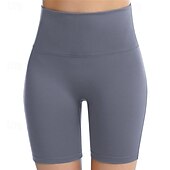cheap Yoga Shorts &amp; Bikers-Women&#039;s Gym Shorts Yoga Shorts Workout Shorts Multiple Pockets High Waist Yoga Gym Workout Pilates Shorts Black Pink Army Green Sports Activewear Stretchy Slim