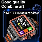 お買い得  スマートウォッチ-696 S666 スマートウォッチ 1.57 インチ スマート·ウォッチ ブルートゥース 歩数計 着信通知 睡眠サイクル計測器 と互換性があります Android iOS 女性 男性 ハンドフリーコール メッセージ受信通知 IP 67 43mmウォッチケース