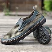 billiga Slip-ons och loafers till herrar-mäns ventilerande loafers &amp; slip-ons handgjorda skor komfort skor sommar casual dagliga mesh svart gröna skor
