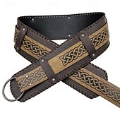 abordables Accesorios y más-Punk y gótico Medieval Renacimiento Baile de Máscaras Cinturón Vikingo caballero celta Hombre Mujer Unisexo Vikingo Carnaval Mascarada Escenario Feria del Renacimiento LARP Adulto Cinturón