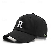 billiga Baseballkeps herr-Herr Basebollkeps Solhatt Trucker Hat Svart Brun Bomull Broderad Mode Ledigt Gata Dagligen Bokstav Justerbara Solskyddskräm Andningsfunktion