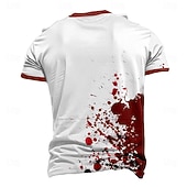  Per uomo Schizzi di sangue Macchie di sangue Maglietta Manica Corta maglietta Stampa 3D Girocollo Camicia Designer Steampunk Carnevale Feste Streetwear Rosso Blu Verde Estate Primavera Abbigliamento