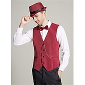 levne oblečení-Retro Řvoucí 20s 20. léta 20. století Úbory Vesta Sada příslušenství Gentleman Gangster Maškarní kostým Pánské předvečer Všech svatých Karneval Nový rok Karneval Večírek Plesová maškaráda Dospělé