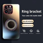 Недорогие Чехлы для iPhone-Чехол для телефона для iPhone 15 Pro Max iPhone 14 Pro Max iPhone 13 Pro Max задняя крышка с подставкой ударопрочный стеклянный камень ПК