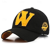 ieftine Şapcă de baseball pentru bărbaţi-Bărbați Șapcă de baseball Palarie de soare Căciulă de camioner Negru Kaki 100% bumbac Brodat Modă Casual Stradă Zilnic Peteci Scrisă Ajustabile Cremă Cu Protecție Solară Respirabil