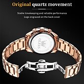 levne Quartz hodinky-nové olevy olevs módní trend pásek z nerezové oceli pánské obchodní hodinky kalendář svítící fáze měsíce jednoduché volnočasové quartzové hodinky voděodolné sportovní pánské náramkové hodinky
