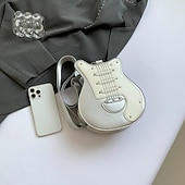 cheap Crossbody Bags-Women&#039;s Crossbody Bag PU Leather Halloween Daily Zipper Large Capacity Multi Carry Color Block Black Silver Pink
