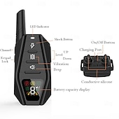 cheap Dog Training &amp; Behavior-3300Ft Dog Training Collar LCD Battery Display with Remote Rechargeable Waterproof E Collar with Beep Vibration Shock High Quality