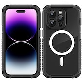 economico Cover per iPhone-telefono Custodia Per iPhone 16 15 14 Pro Max Plus iPhone 15 14 Pro Max Copertura Posteriore Custodia ad adsorbimento magnetico Traslucido Supporta la Ricarica Wireless Resistente agli urti PC
