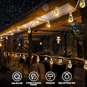 זול מופעל באמצעות אנרגיה סולארית-אור חבל שמש חיצוני קמפינג נורת מחרוזת אורות 16 led 8 מצבים תאורה ip65 אור עמיד למים לחג המולד מסיבת חתונה חיצונית קישוט מרפסת גן