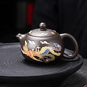 cheap Drinkware-Color-Changing Teapot Set Dragon &amp; Phoenix Zisha Chinese Loong Gift - Heat Sensitive Kung Fu Tea Set with Teapot and Cups, Business Gift