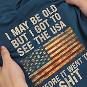 tanie Patriotyczna koszulka dla weteranów-Święto Weteranów Męski Patriotyczny Weteran Amerykańska Flaga T-shirt Krótki Rękaw T-shirt 3D Druk Koszulka z Okrągłym Dekoltem Styl Uliczny Impreza Urodzinowa Ulica Czarny Niebieski Zielony Lato