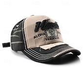 economico Cappellino da baseball da uomo-Per uomo Cappellino da baseball Cappello da sole Cappello da camionista Rosso Verde Cotone Collage Con ricami Di tendenza Informale Strada Giornaliero Alfabetico Regolabile Crema solare Traspirante
