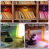 billige skap lys-13 farger rgb bildelys led trådløs skap spotlight med fjernkontroll batteridrevet vinkel justerbar atmosfære nattlampe galleri korridor gang stue soverom dekorasjon 1stk