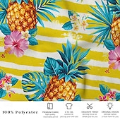 preiswerte Essen &amp; Getränke-Herren Frucht Ananas Zitronengelb Badehosen Badeshorts Boardshorts Mittlere Taille Mode Designer Surfen Ferien Strand Tasche Kordelzug Elastischer Bund Designer Bekleidung