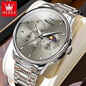 cheap Quartz Watches-New Olevs Brand Business Men&#039;S Watch Luminous Chronograph 24-Hour Indication Fashion Trend Leisure Multifunction Quartz Watch Steel Belt Waterproof Sports Men&#039;S Wristwatch