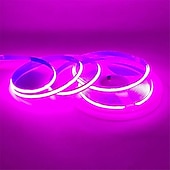 رخيصةأون أضواء شريطية من نوع COB-شريط إضاءة LED cob، شريط إضاءة LED خطي 5 متر، سطوع عالي مرن 12 فولت مصباح LED cob ra90 لغرفة النوم