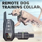cheap Dog Training &amp; Behavior-3300Ft Dog Training Collar LCD Battery Display with Remote Rechargeable Waterproof E Collar with Beep Vibration Shock High Quality