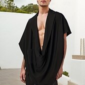 preiswerte Fitness Tank-Tops-Herren Tank Top Weste Unterhemd Ärmelloses Shirt Ärmellos Revers Frühling &amp; Sommer Einfach Mode Designer Basic Fronttasche Urlaub Straße Ausgehen Schwarz Khaki Dunkelblau Top T-Shirt für Herren