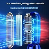 cheap Heating &amp; Cooling-Portable Air Conditioner Fan, Large Battery Dual Motor Household Small Air Cooler, 5-speed Air Cooling Fan 720 ° Surround Air Blower, Office, Tourism, Camping, Outdoor RV Portable USB Fan, Thanksgiving Halloween Christmas Gift
