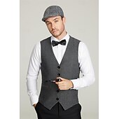 levne oblečení-Retro Řvoucí 20s 20. léta 20. století Úbory Vesta Sada příslušenství Gentleman Gangster Pánské předvečer Všech svatých Karneval Nový rok Karneval Večírek Plesová maškaráda Dospělé Nákrčník Vesta