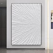 levne Abstraktní malby-ručně malovaná abstraktní minimalistická monochromatická olejomalba ruční triptych umění na plátně bílá texturovaná olejomalba minimalistická nástěnná malba nástěnná malba