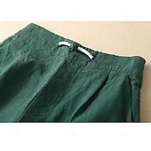 olcso Alapvető műbőr alsók-Női Műpamut ágynemű Rövidnadrágok Nyári rövidnadrág Alkalmi Napi Rövid Sima Zsinór Oldalzsebek Lélegzési képesség Kényelmes Nem elasztikus Hétvége Fehér Rózsaszín Lóhere Khakizöld Nyár Normál