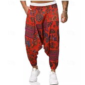 abordables Shorts décontractés-Homme Pantalons décontractés Multicolore Respirable Poids Léger Toute la longueur Soirée Vacances Décontractées Ample Noir Rouge