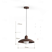 economico Luci a sospensione-lampada a sospensione a led bianco caldo 30 cm lampadario in legno retrò a 1 luce personalità creativa lanterna design leggero lampada a sospensione moderna e minimalista g9 apparecchi di