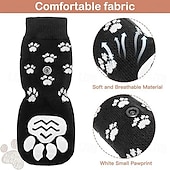 お買い得  ブーツとパウプロテクター-犬用 猫用 小型ペット用 ソックス アンチスリップ カジュアル 普段着 クリスマス 動物 水玉 ソリッド ペット用 防水材 麦わら マルチカラー