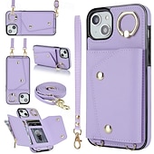 economico Cover per iPhone-telefono Custodia Per iPhone 16 15 14 Pro Max Plus iPhone 13 12 11 Pro Max Mini Custodia Portafoglio Cerniera con Cordino Con Cinturino da Polso Retrò TPU Pelle PU