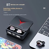 お買い得  ワイヤレスヘッドホン-LEDパワーディスプレイ長持ちワイヤレスBluetoothヘッドセットタッチデュアルトーク5.3Bluetoothヘッドセット